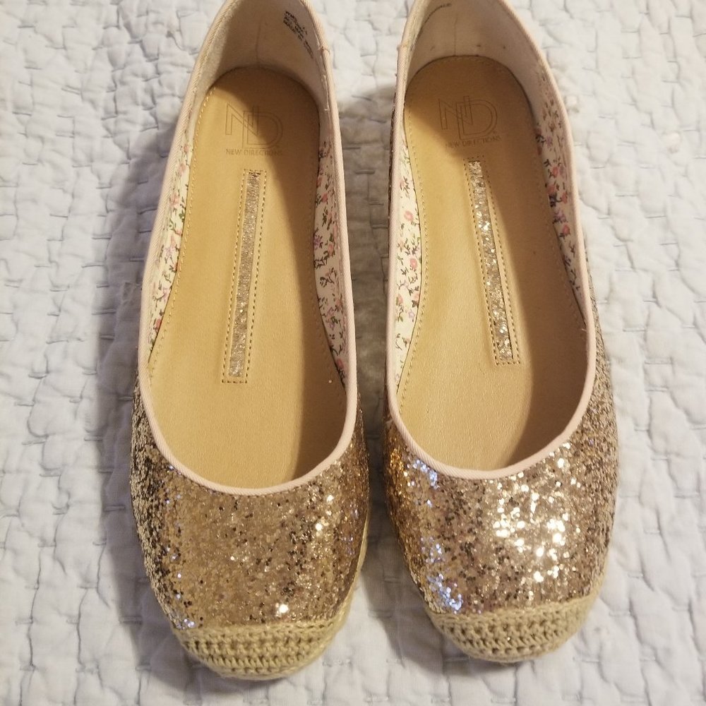 Cute Copper Gold Colored Flats